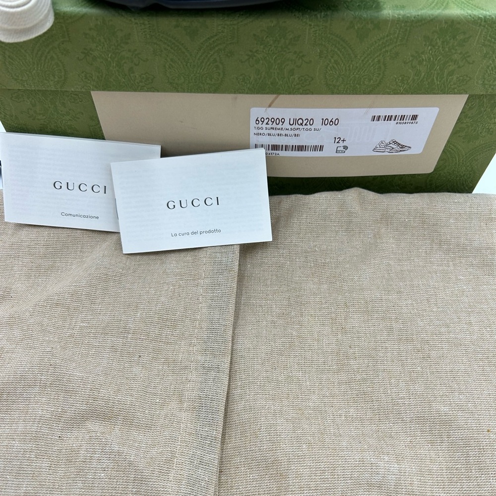 Gucci men's Rython GG  Supreme monogram trainers size 12.5 made in Italy - Picture 6 of 10